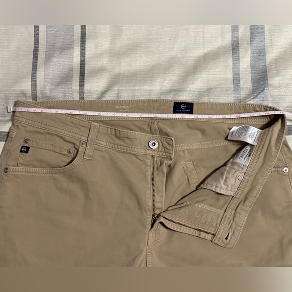 AG Adriano Goldschmied Mens Pants 368x34 Tan Straight Leg Pants/Chino - Picture 3 of 4